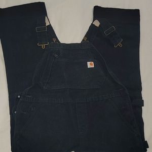 Carhartt Rugged Loose Fit Canvas Bib Overalls Women's 4/6 Short. Like New